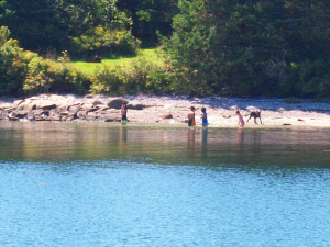 Children playing at Frazer Point