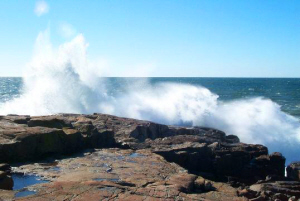 Crashing surf